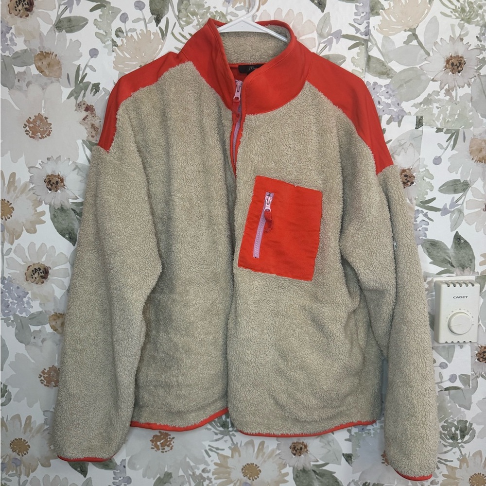 J.crew Sherpa zip up